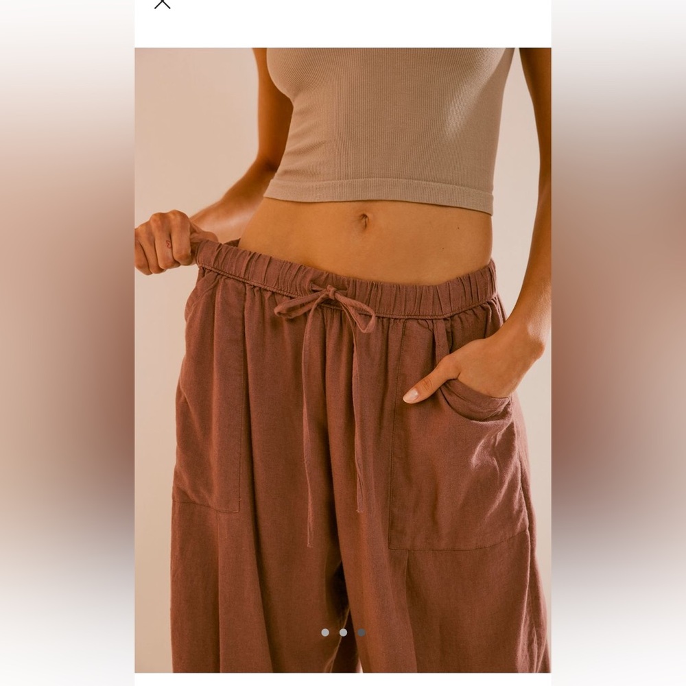 NWT Free People, Take Me With You Linen Pants, small. - Picture 10 of 12